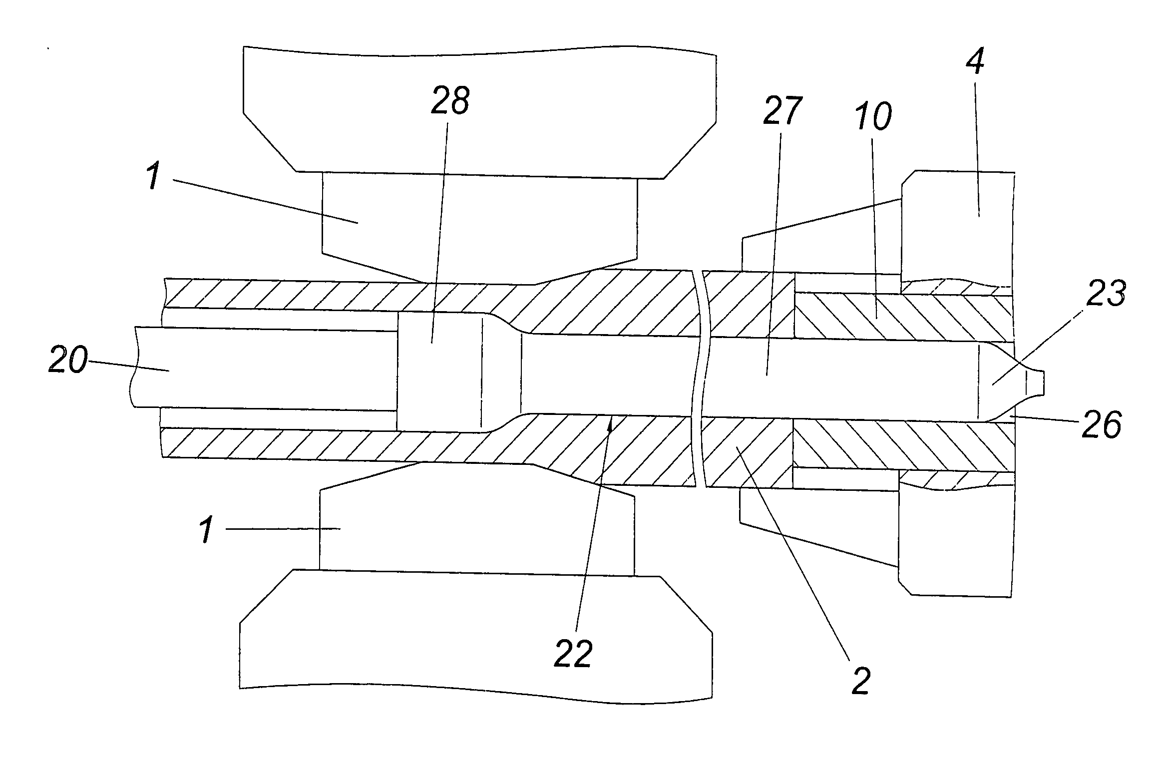 Method and apparatus for producing a cylindriacal hollow body from a blank