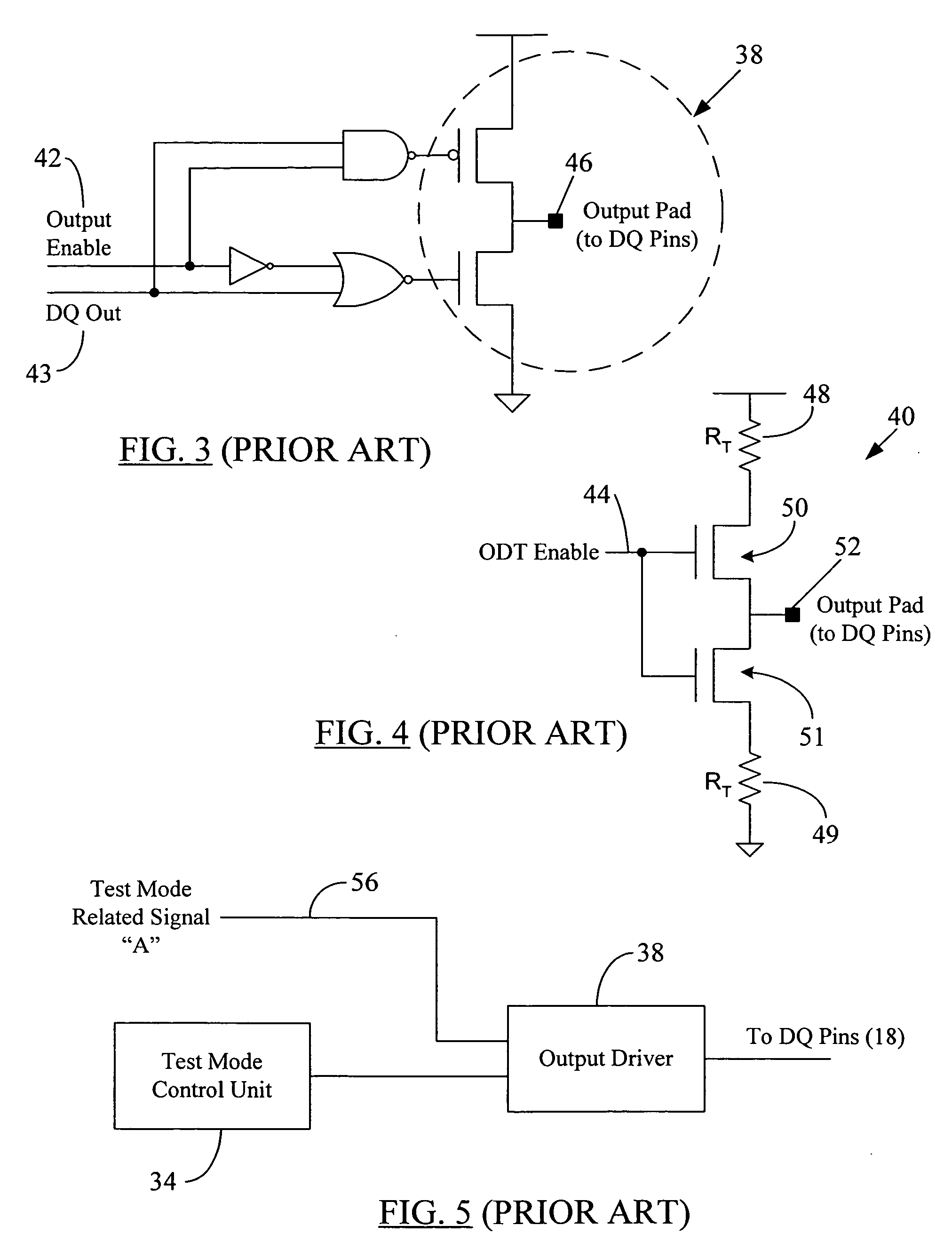 Real time testing using on die termination (ODT) circuit