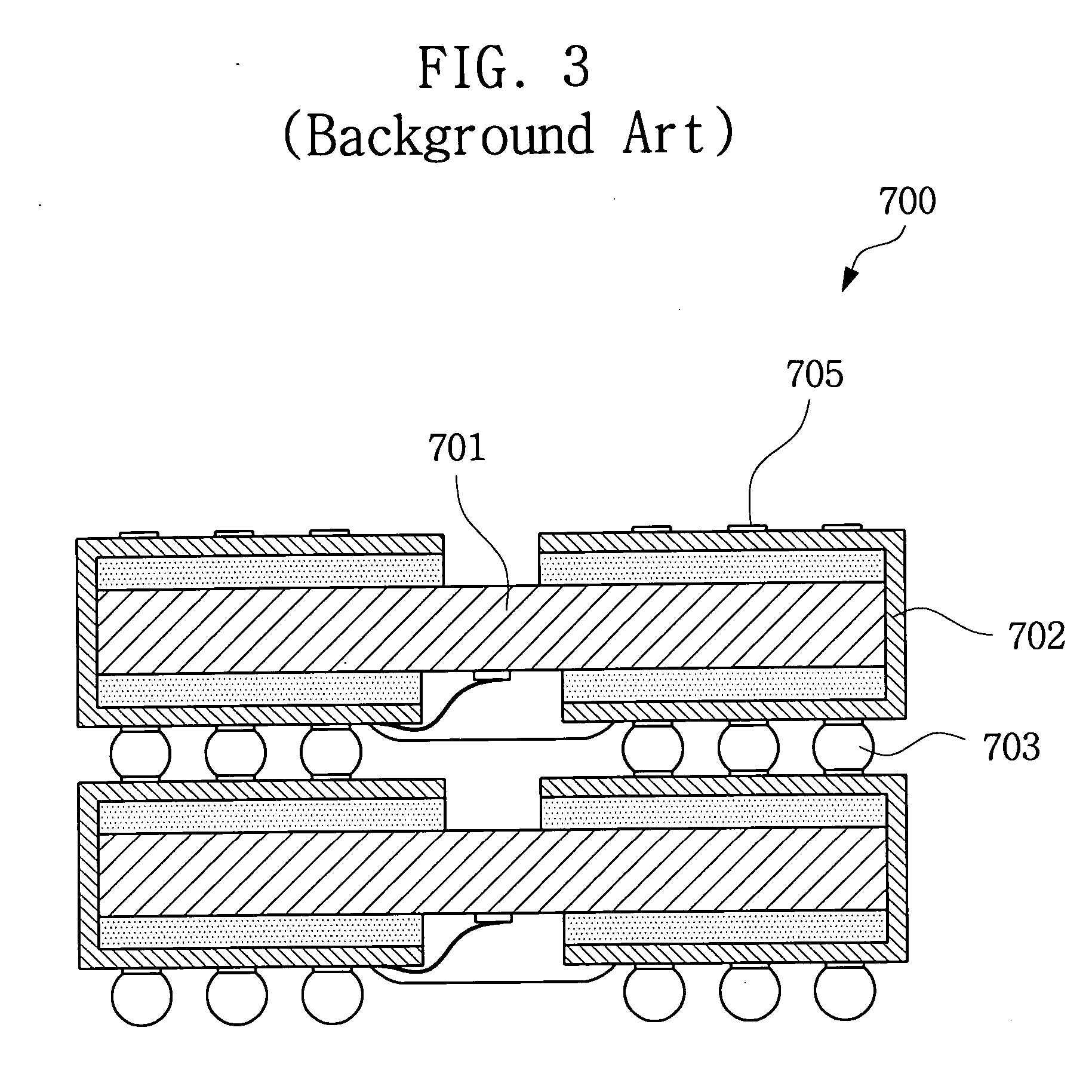 Area array type package stack and manufacturing method thereof