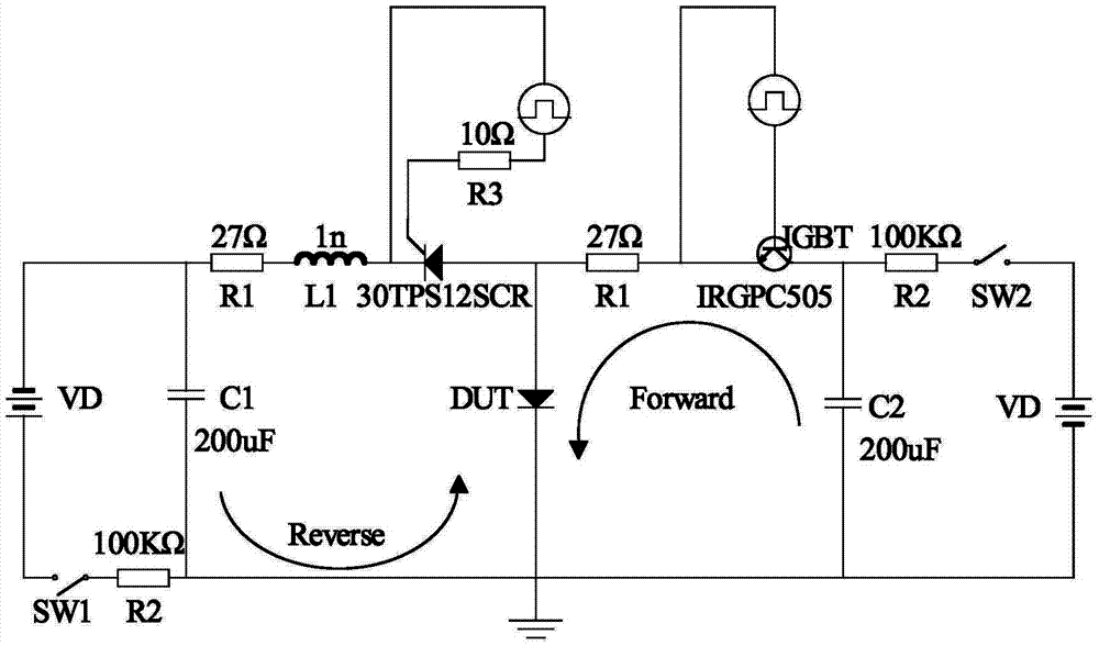 System for preventing reverse recovered charges in DUT