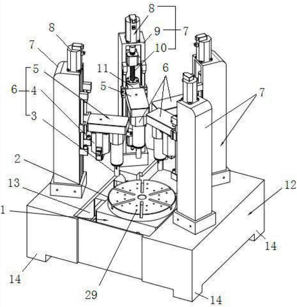 Five-station small drilling and tapping integrated machine