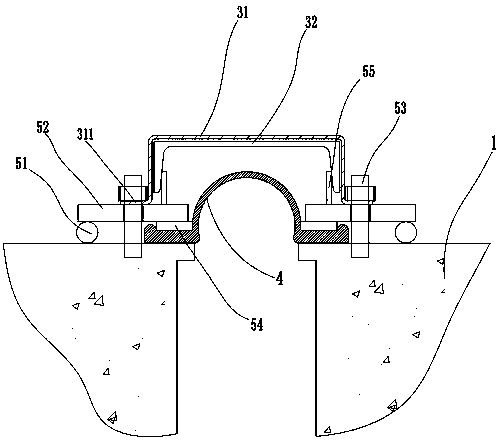 A method for protecting the water stop of an immersed tube tunnel