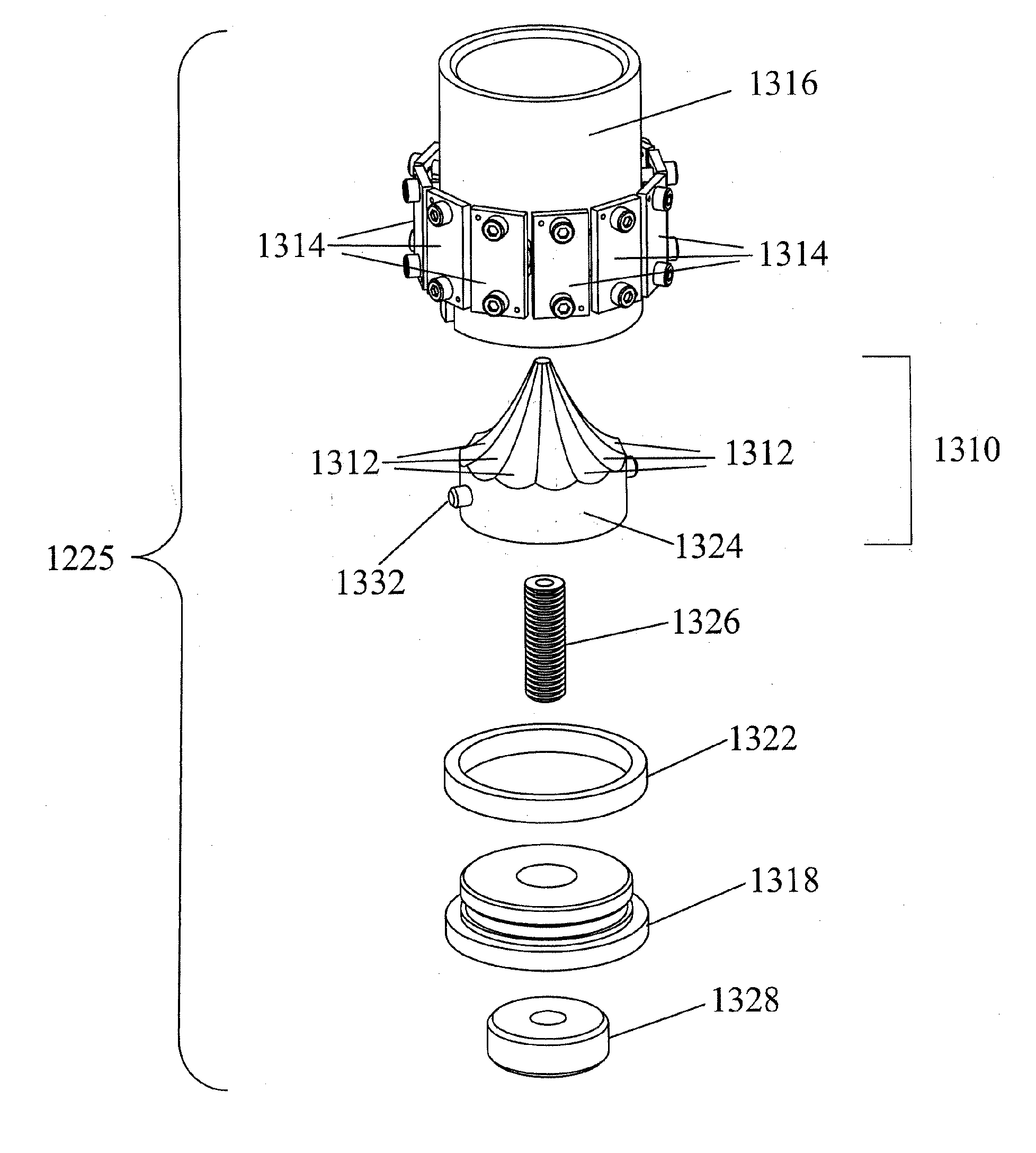 Stroboscopic LED light source for blood processing apparatus