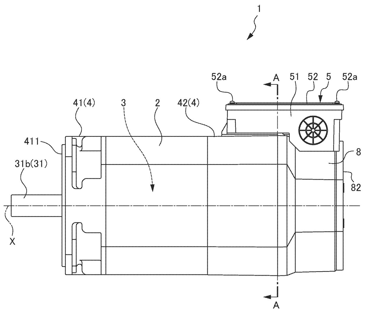 Electric motor and machine tool equipped with the electric motor