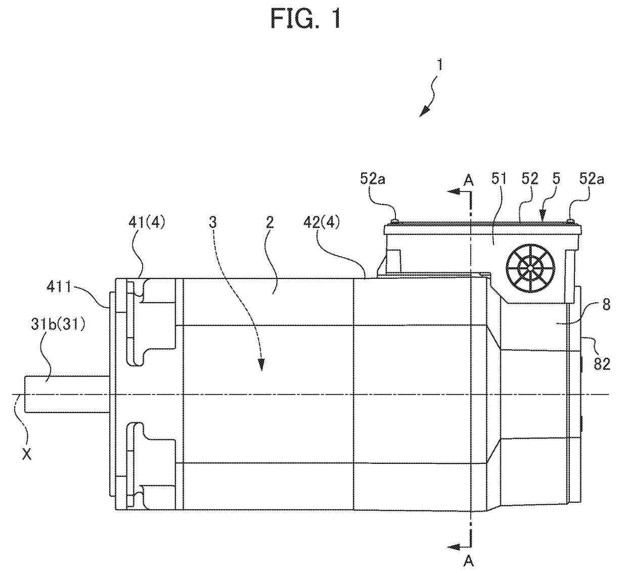 Electric motor and machine tool equipped with the electric motor