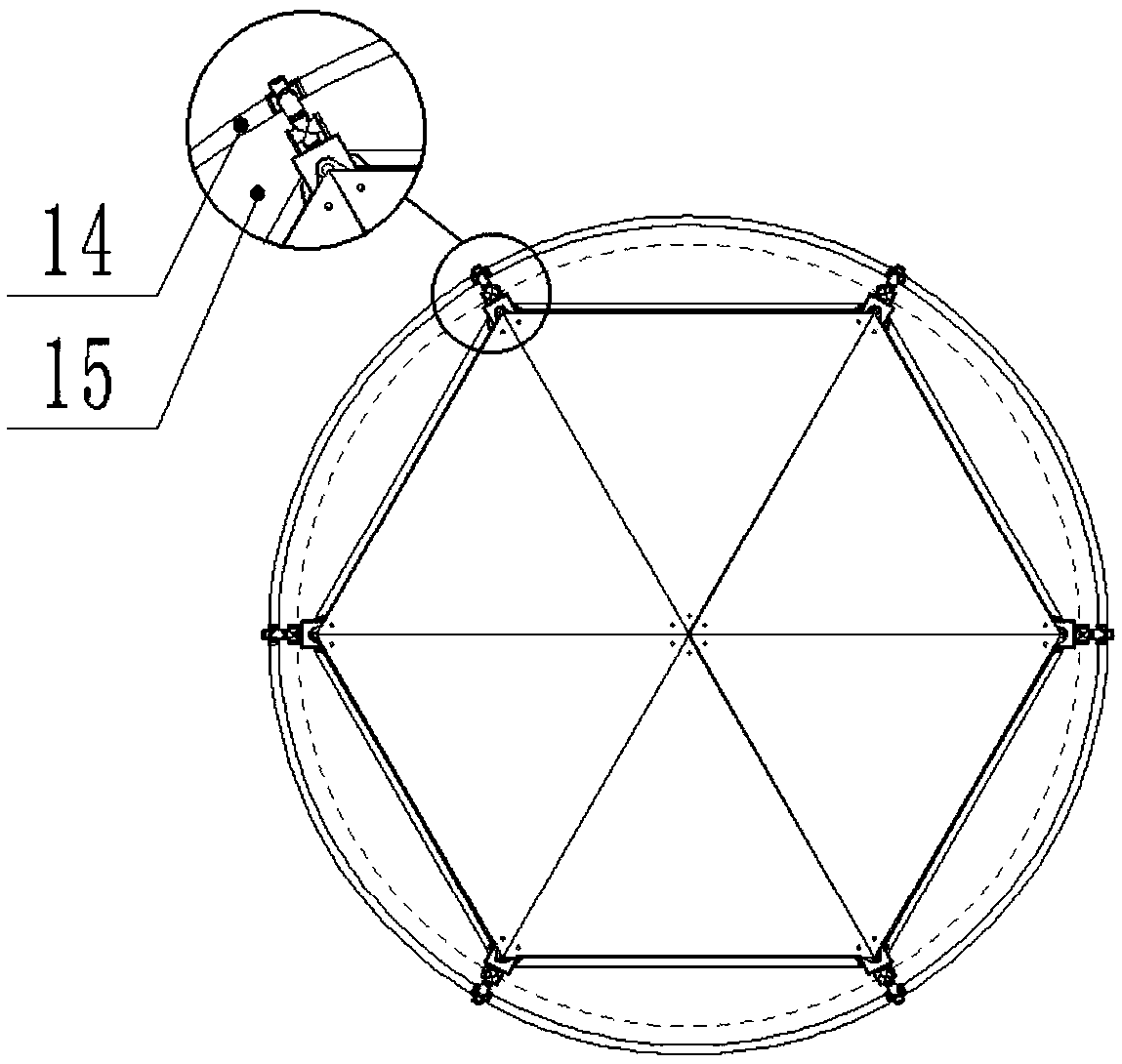 Large-area unfoldable solar energy turnover plate