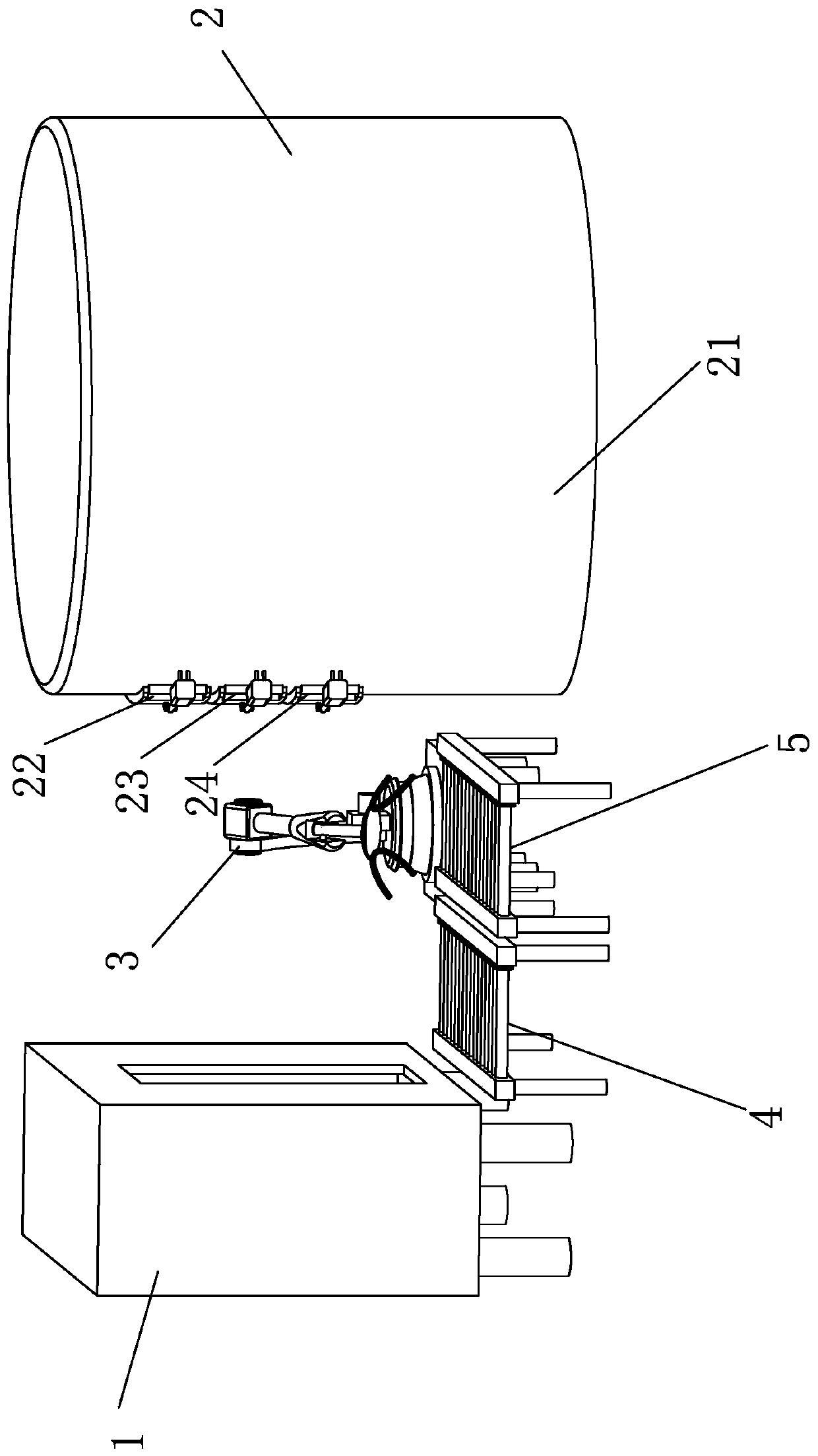 Conveying method of car hub spinning production line