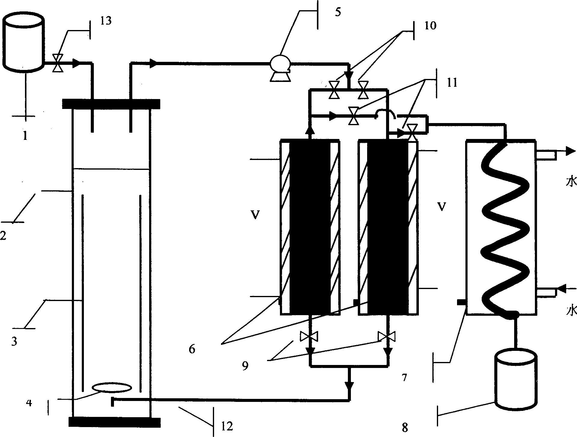 Alcohol preparing airlift fermentation and separation coupling technological process and special equipment