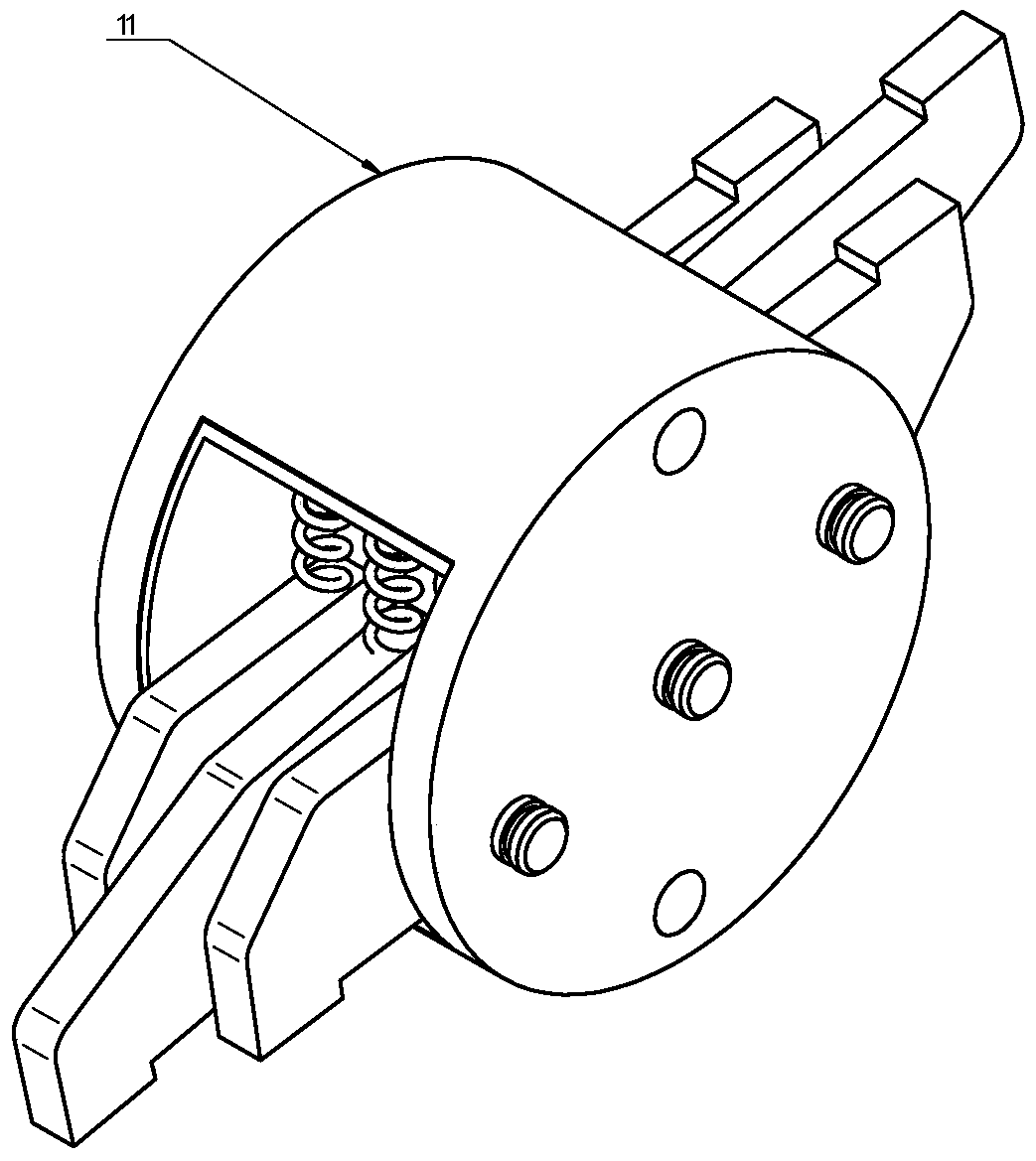 Double breakpoint moving contact device