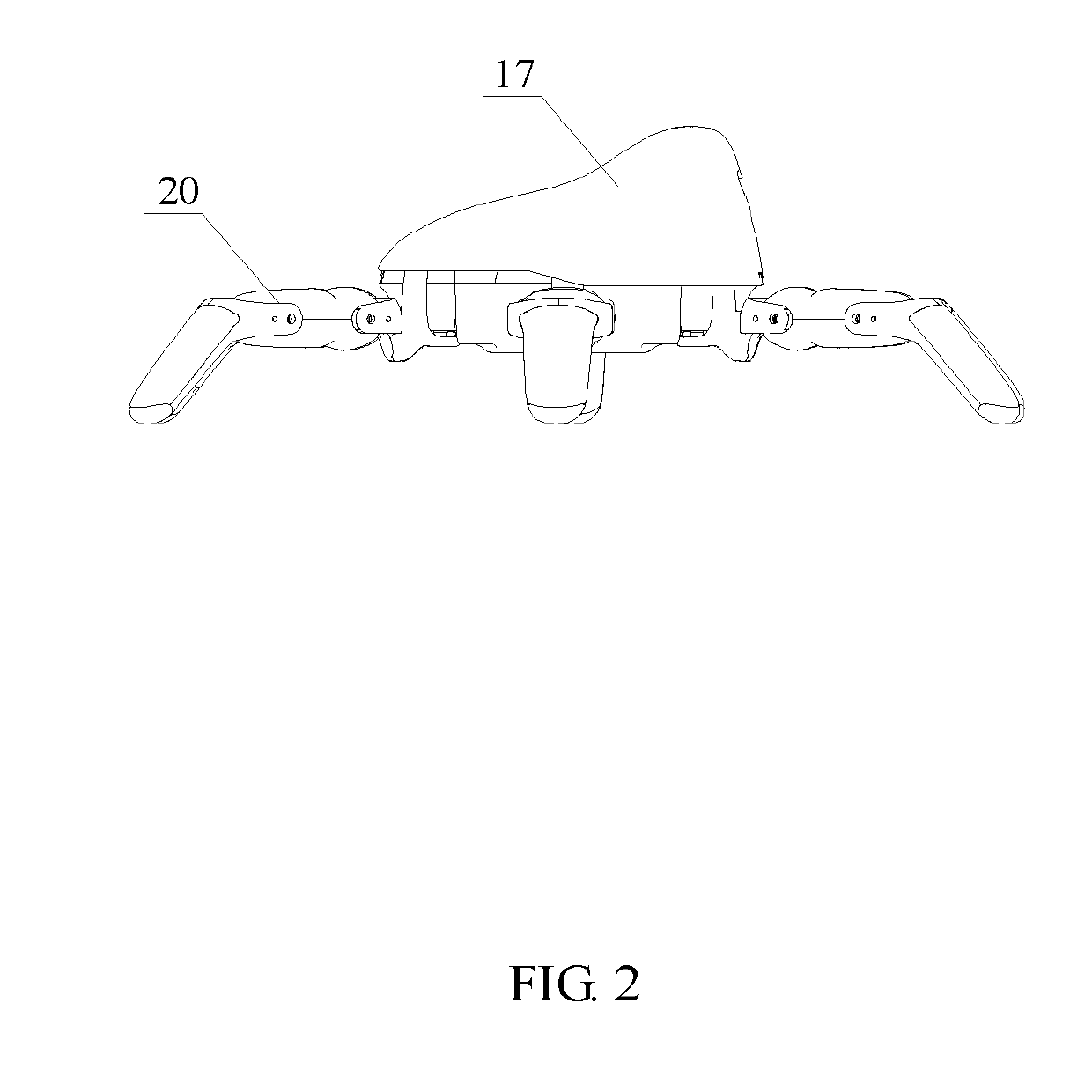 General-purpose six-legged walking robot, and main structure thereof