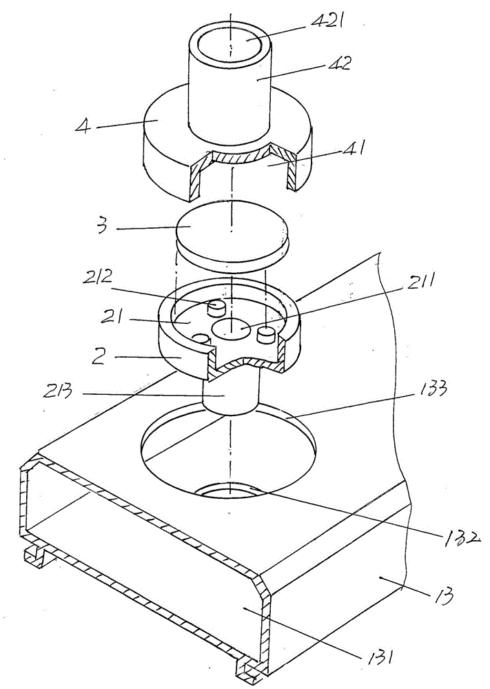 The structure of the pressure balance valve with built-in louvers in double-layer insulating glass