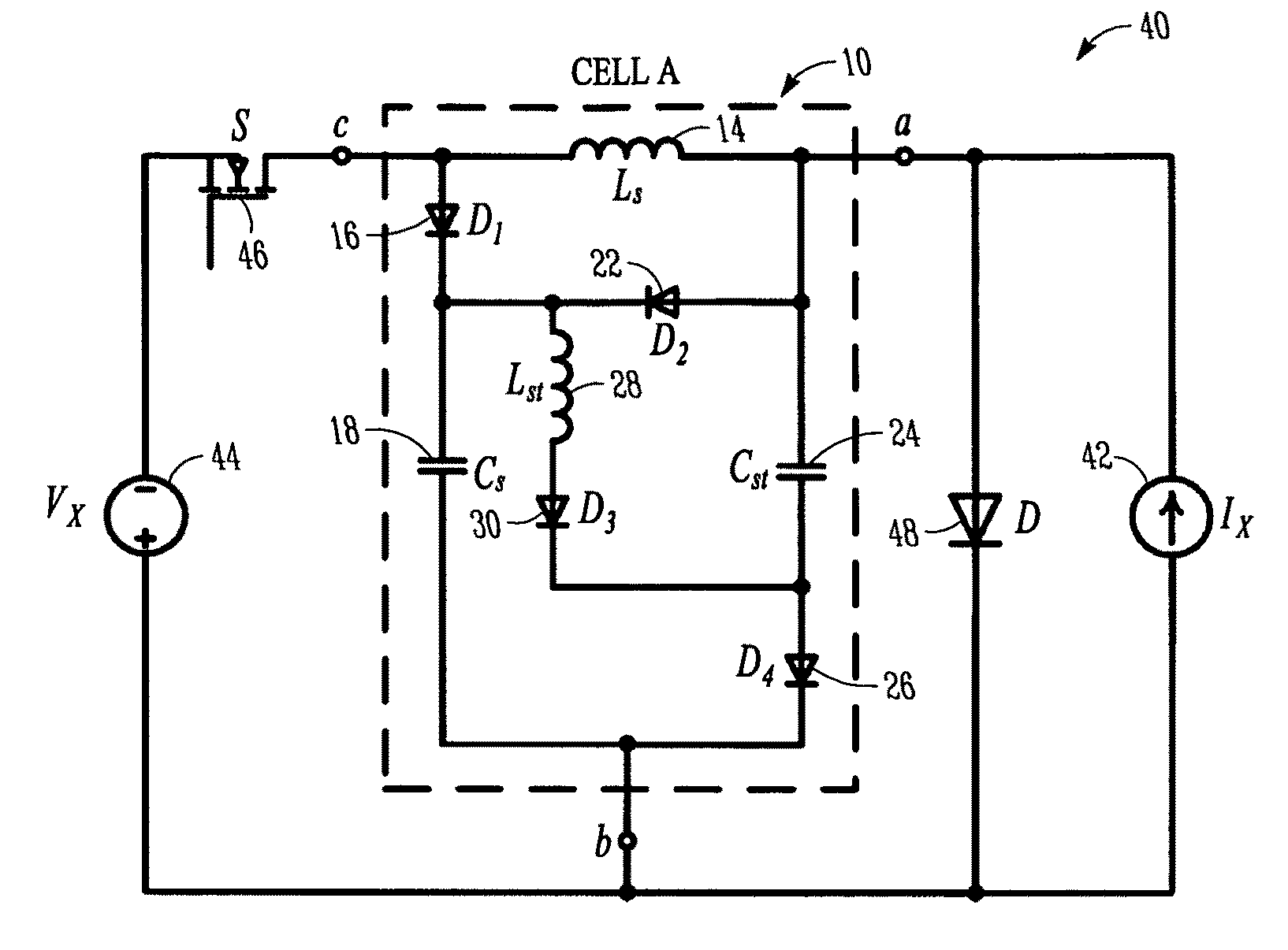 Passive lossless snubber cell for a power converter