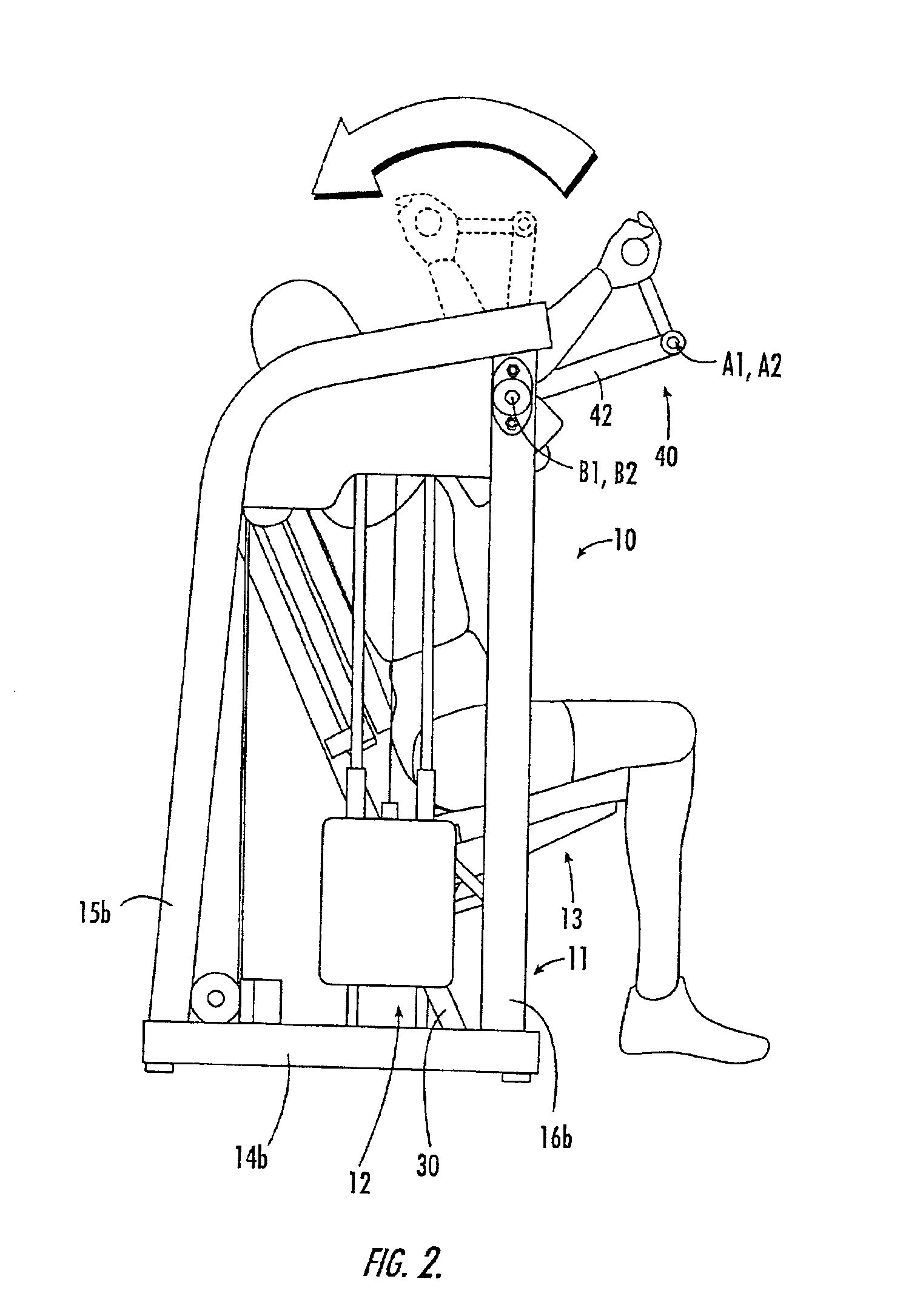 Biceps curl machine