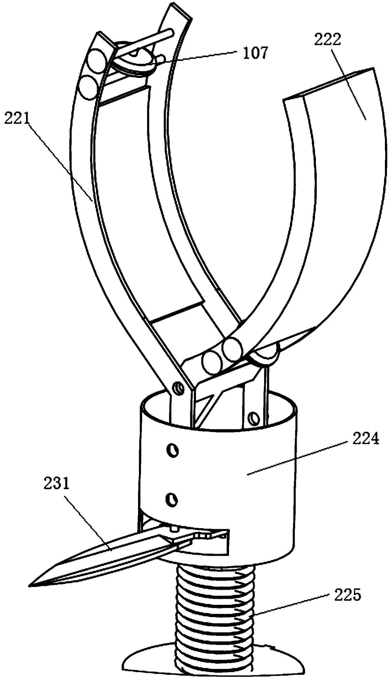 Rosaceae fruit picking device