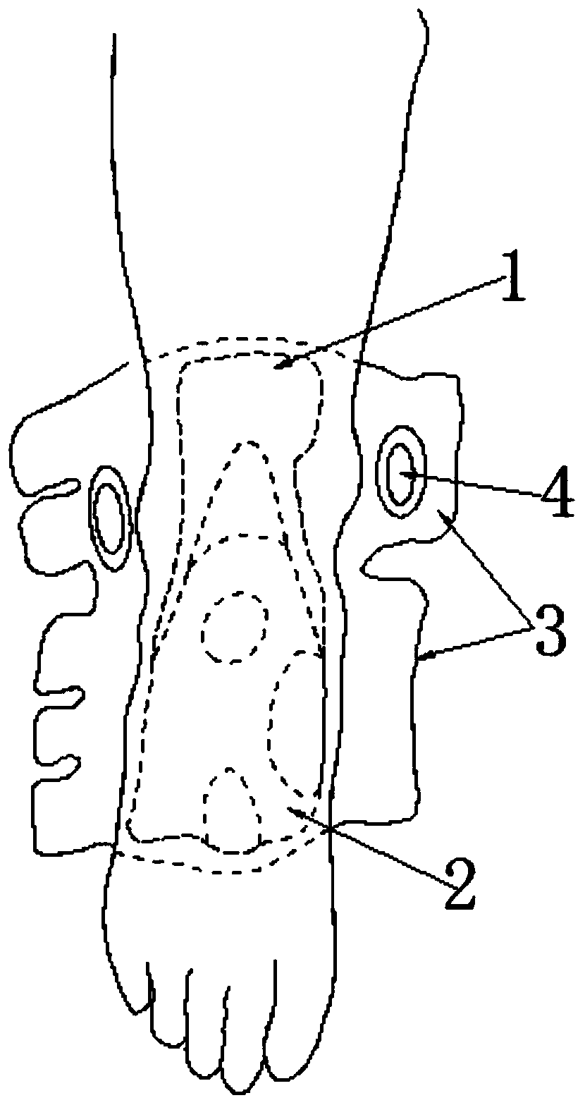 Protective device for foot ankle joint ligament