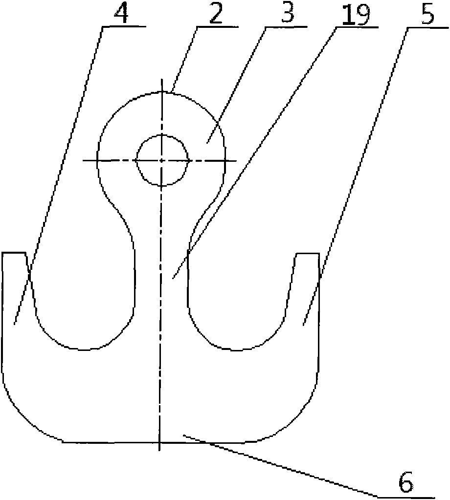 Fixed connection method of chip lifting hook piece