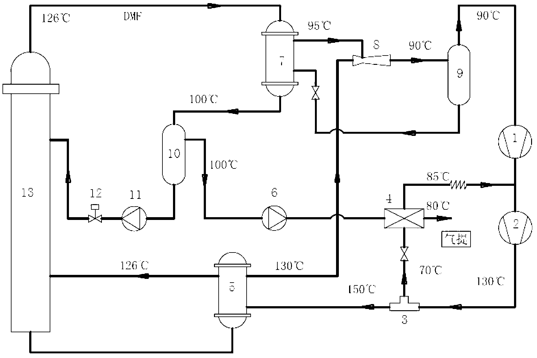 High temperature heat pump system for distillation