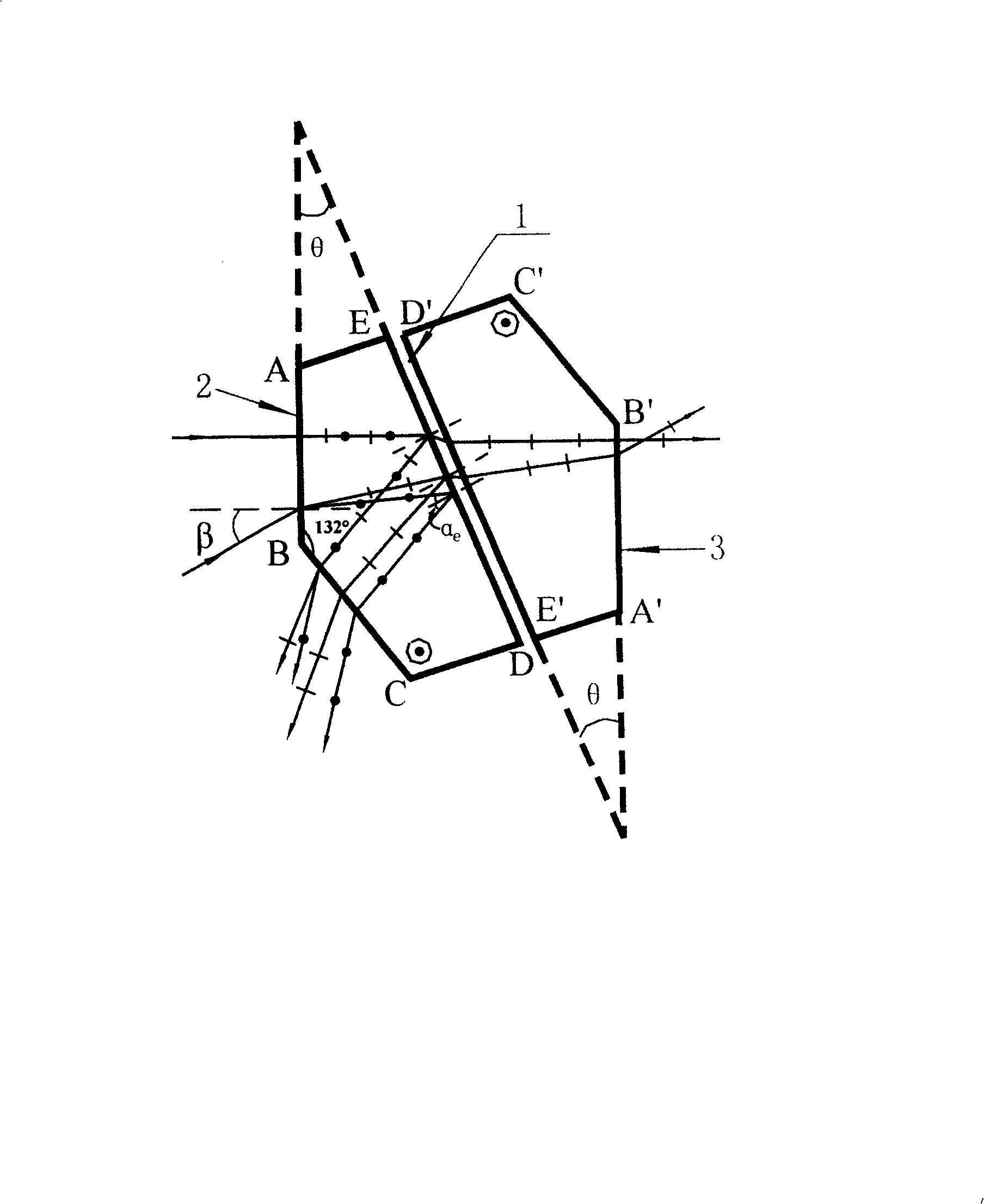 Polarized prism made of yttrium vonadate crystal