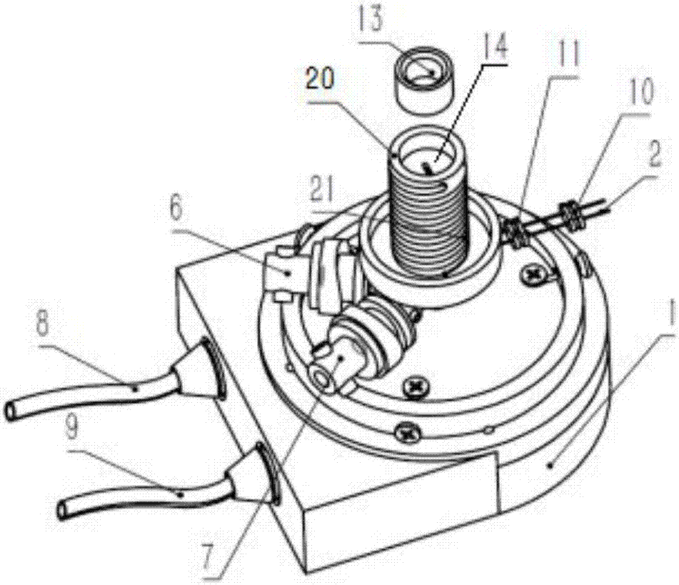 A heating device used in scanning electron microscope