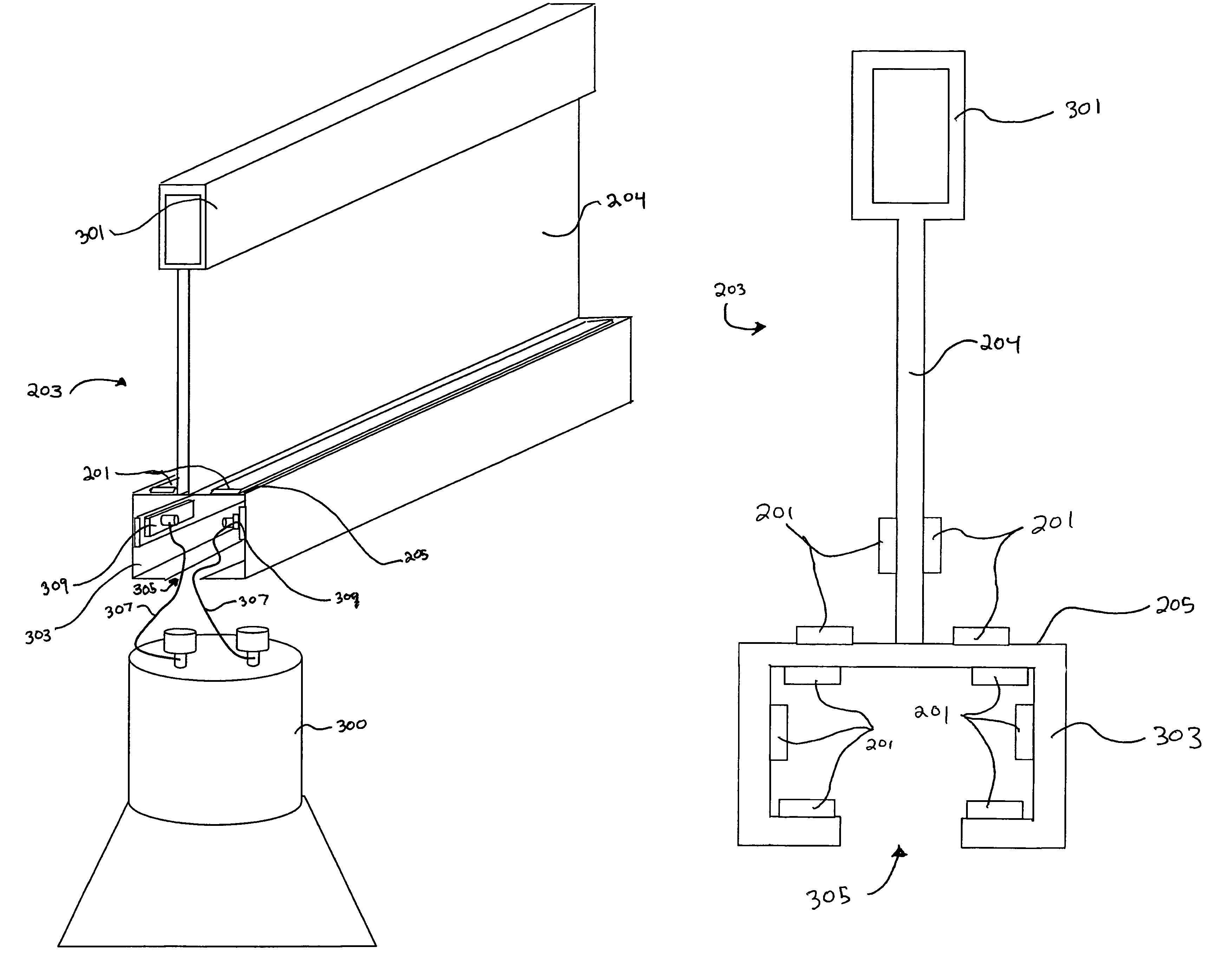 Electrified ceiling framework