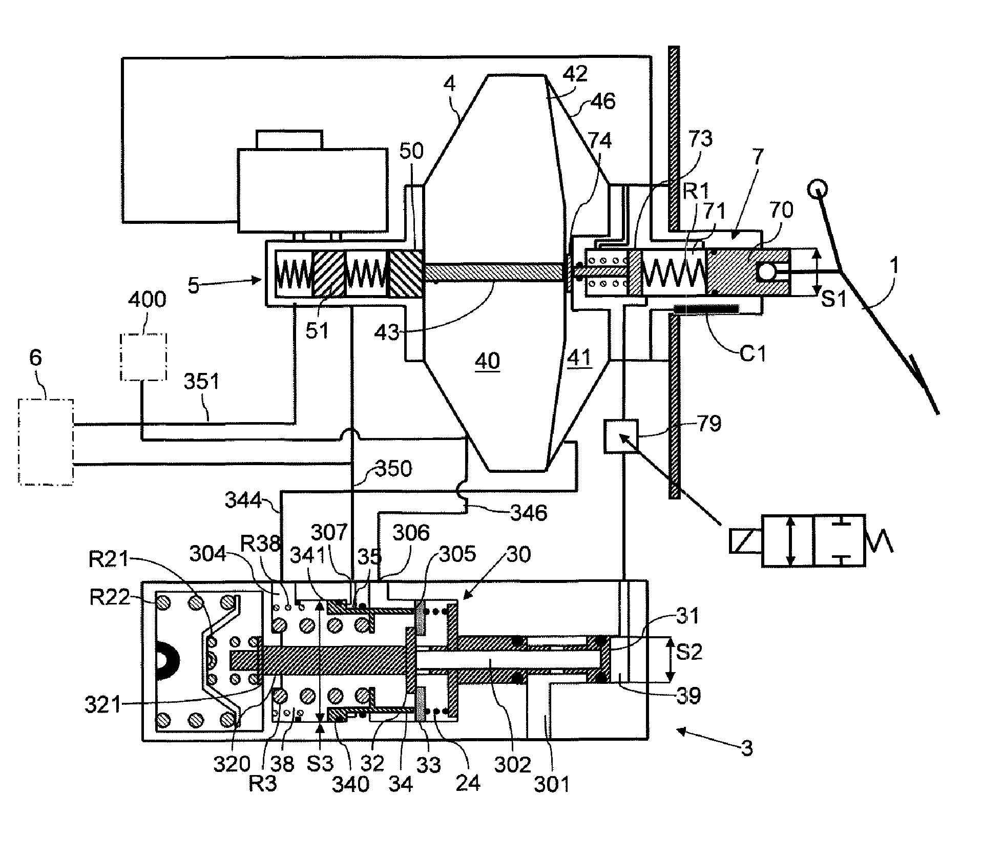 Control system for hydraulic braking system