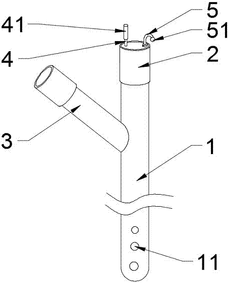 Anti-blockage drainage pipe for general surgery department