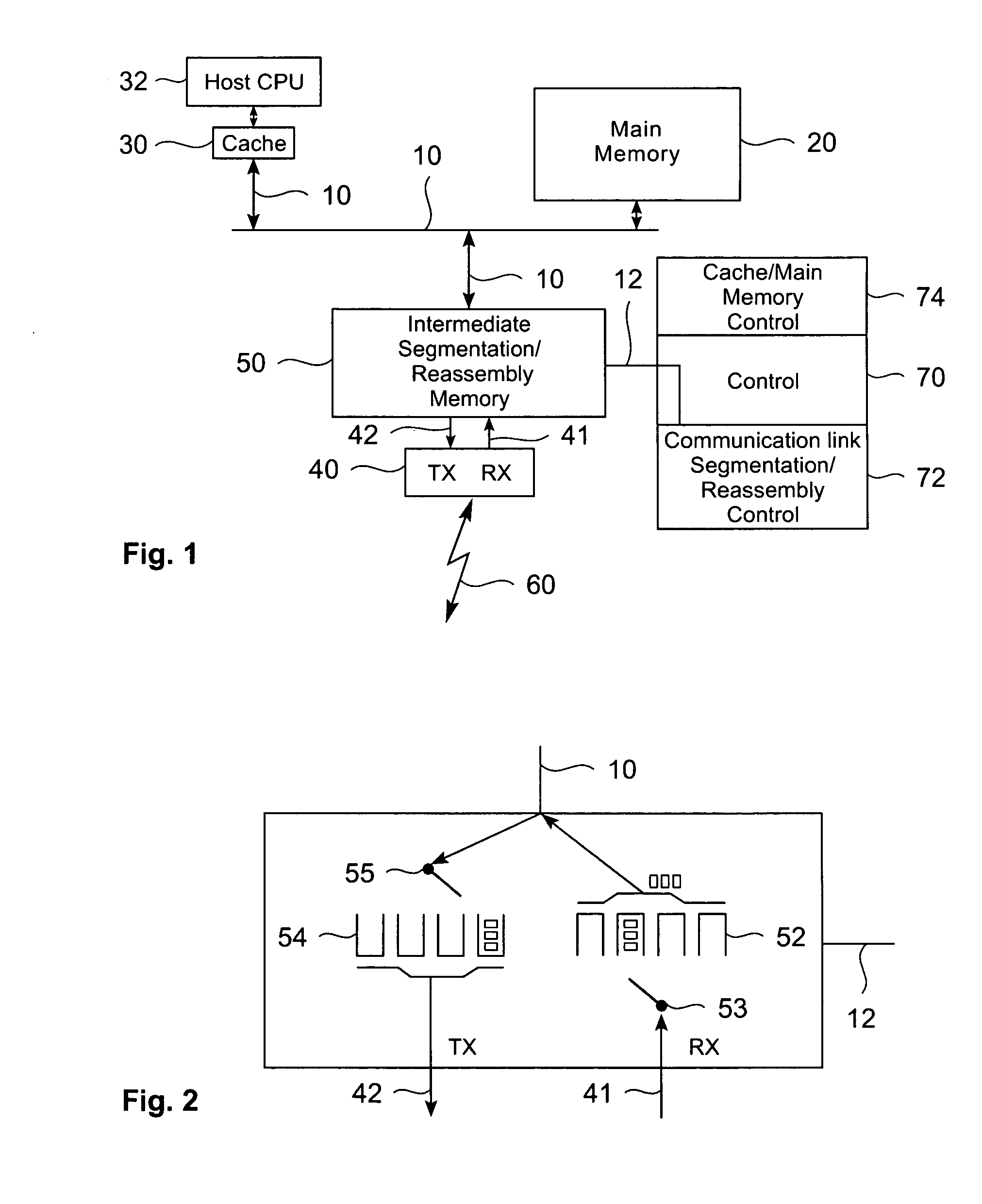 Method and apparatus for intermediate buffer segmentation and reassembly