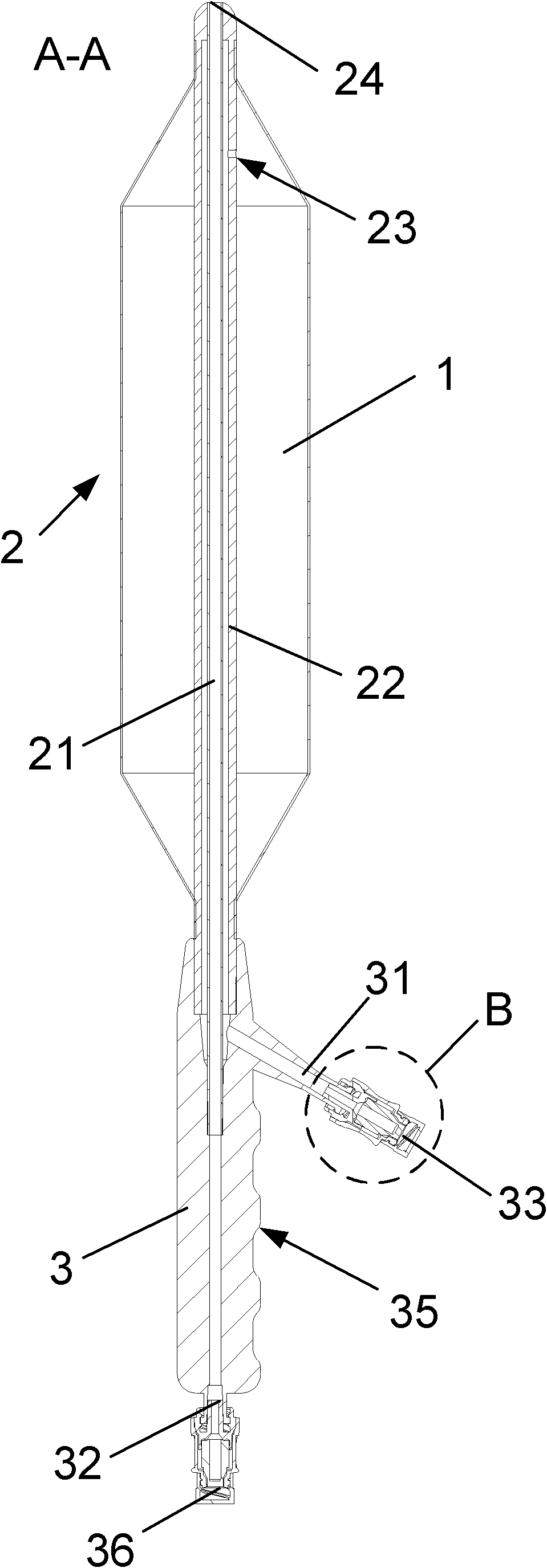 Rectum balloon dilatation catheter