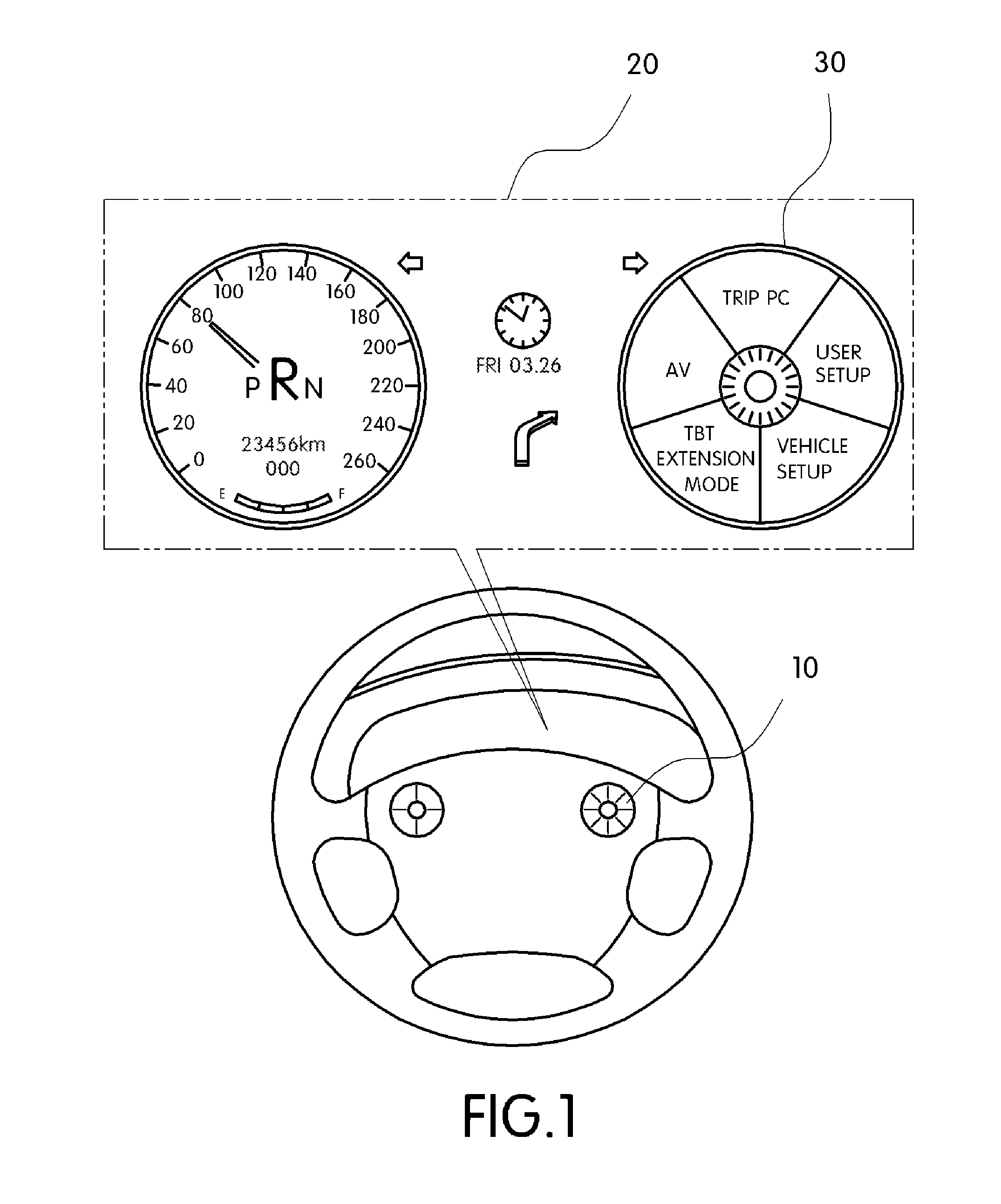 Method for differentiating haptic feelings by a select menu of a rotary switch