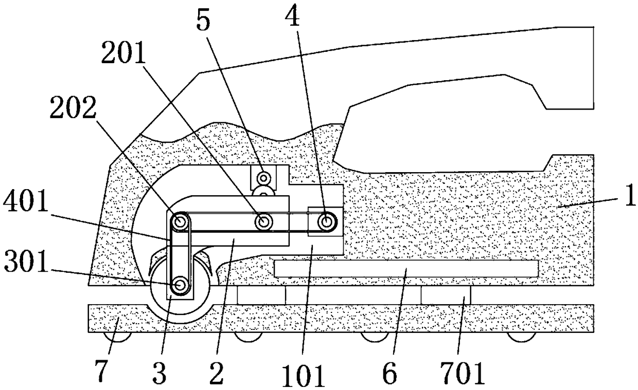 Hand-held clothes cutting device with positioning ranging rod