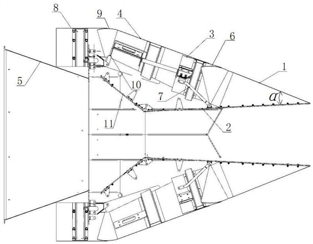 Two-dimensional thrust vectoring nozzle outer cover structure and design method thereof