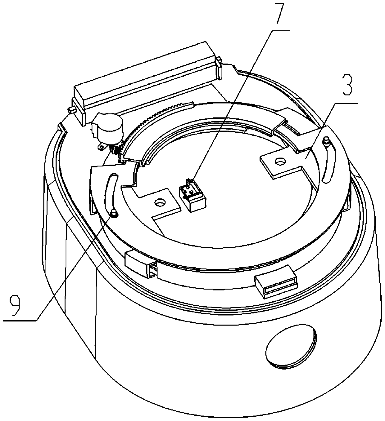 Pot cover opening and closing structure and cooking equipment