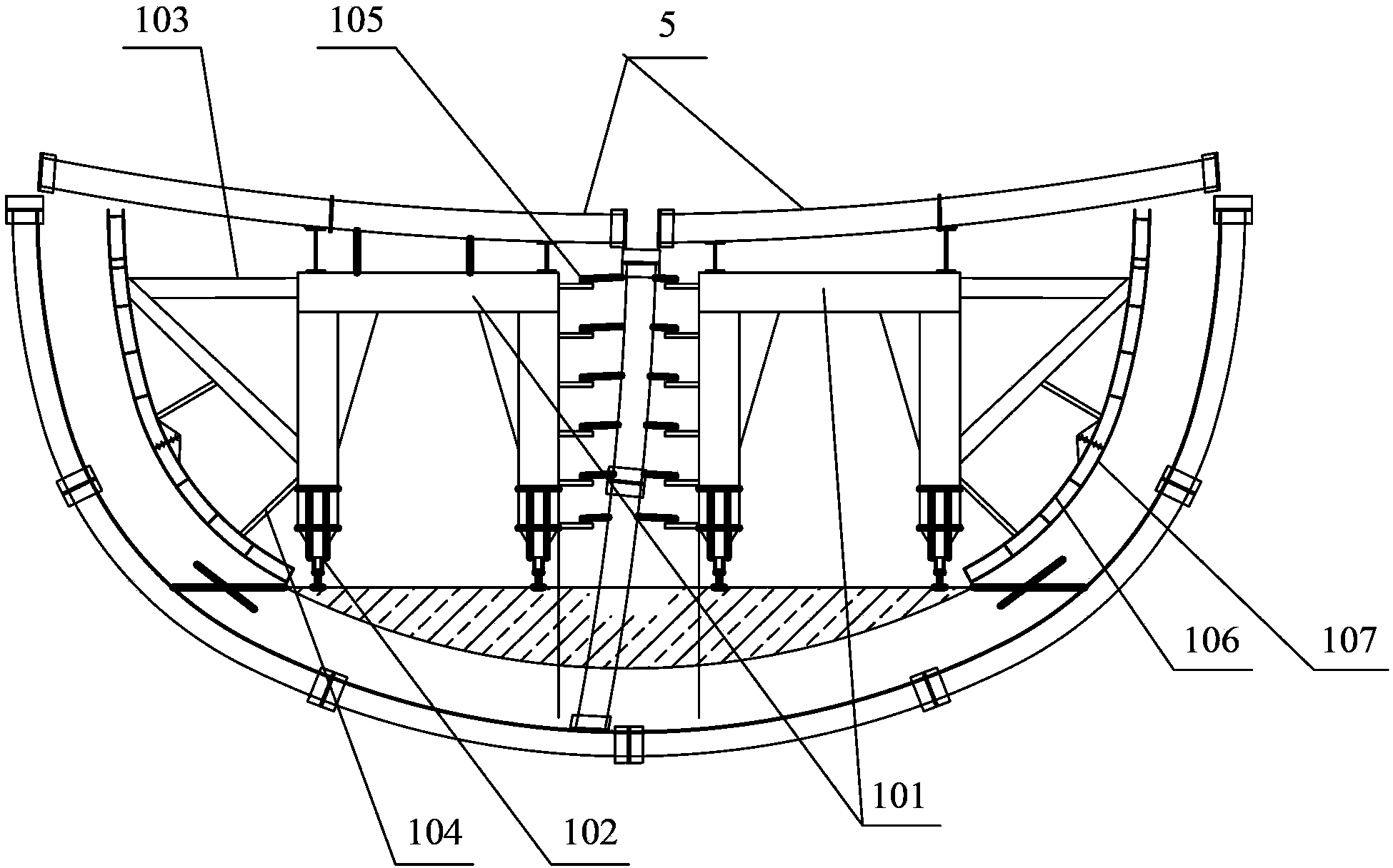 Grouped second liner construction method for large cross-section tunnel