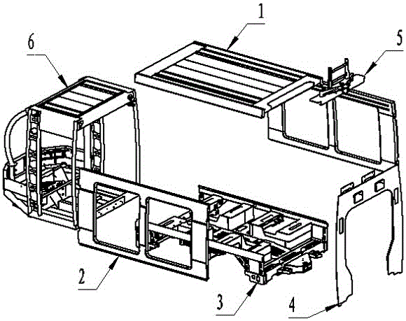 A 100% low-floor tram car and its assembly method