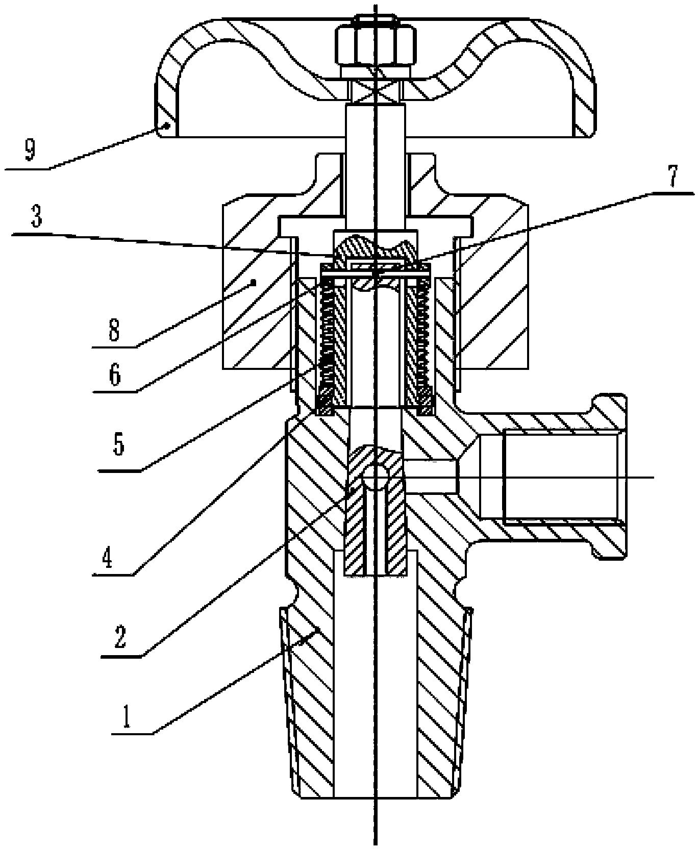 Pressure vessel valve suitable for automatic locking