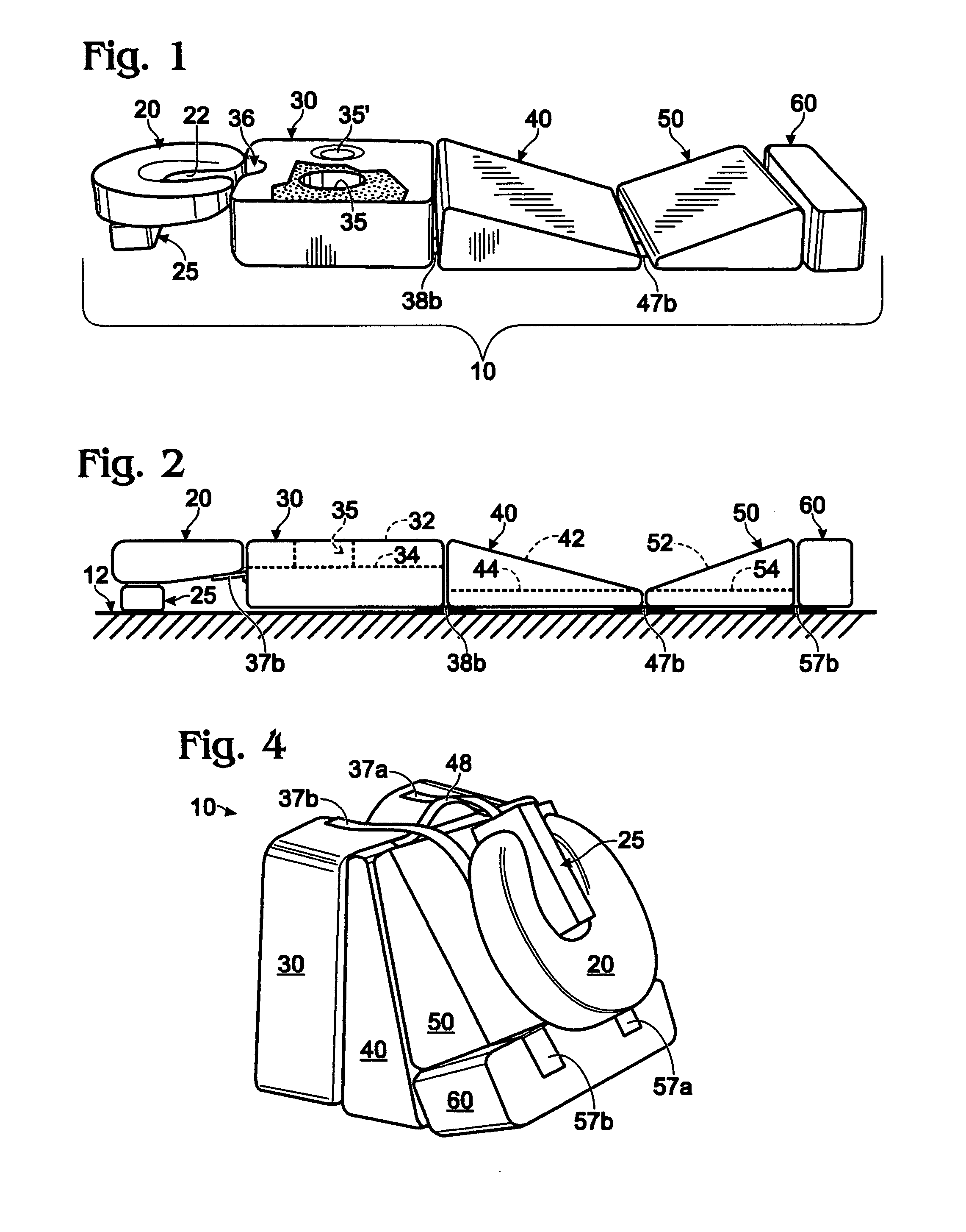 Cushion set for positioning a human body