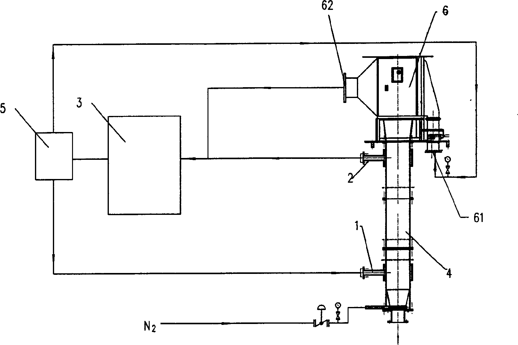 Dry spinning hot air circulation device