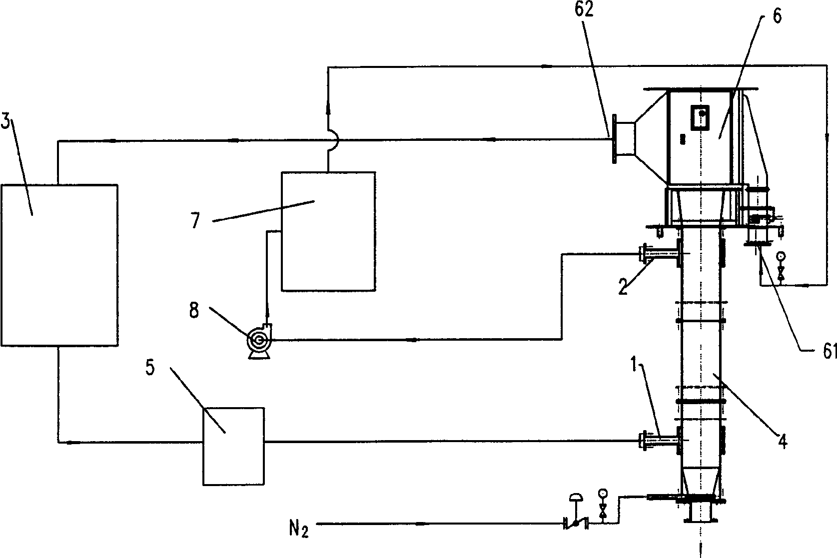 Dry spinning hot air circulation device