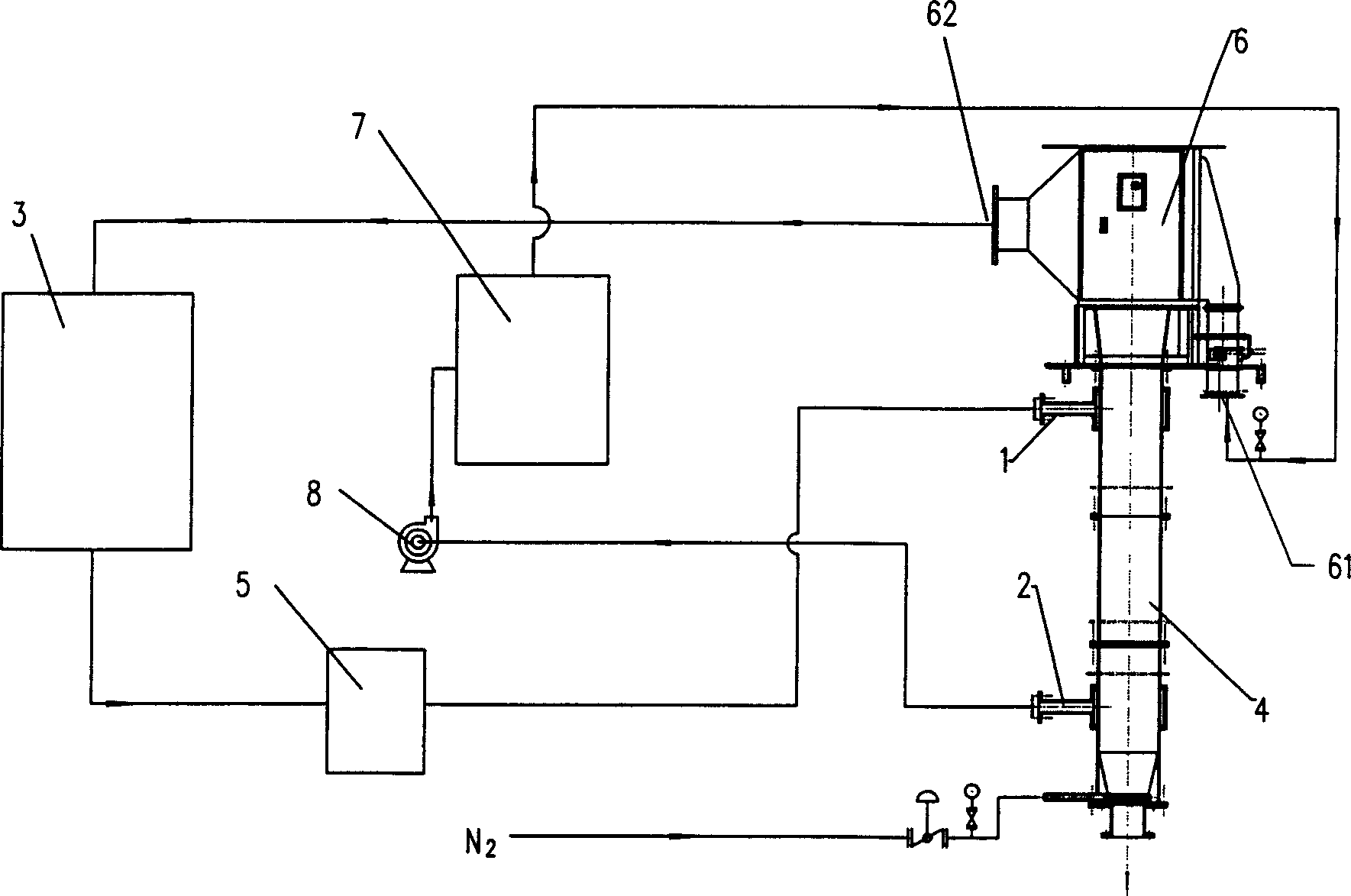 Dry spinning hot air circulation device