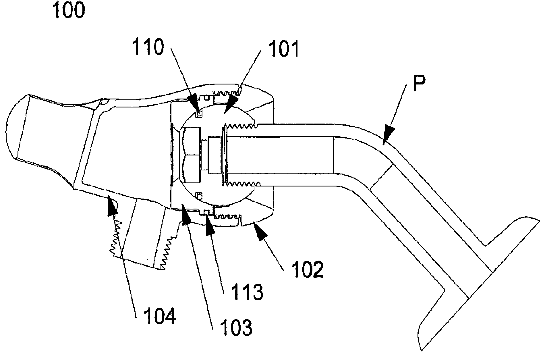 Hidden pivot attachment for showers and method of making same