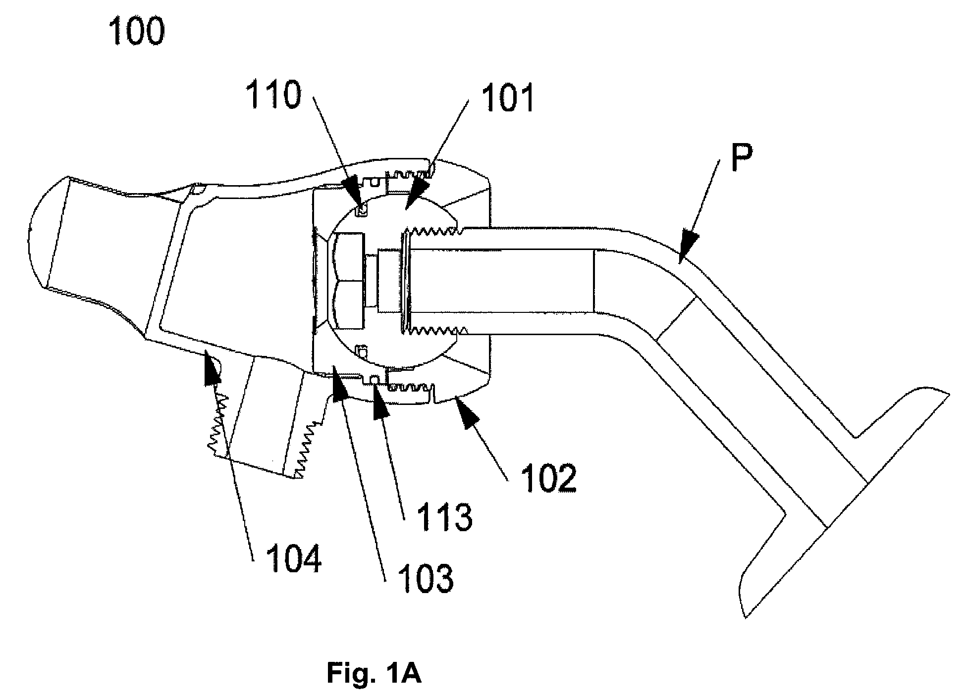 Hidden pivot attachment for showers and method of making same