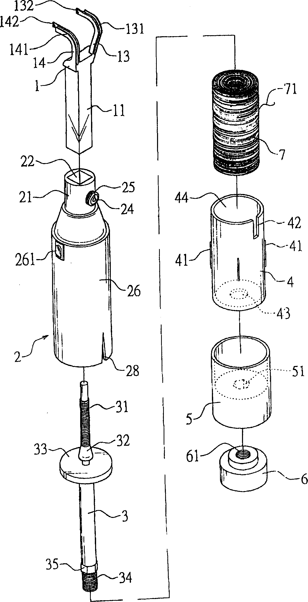 Dental floss opener for dental floss device