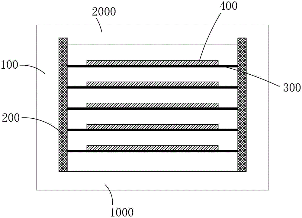 Clamping box for glass substrate storage