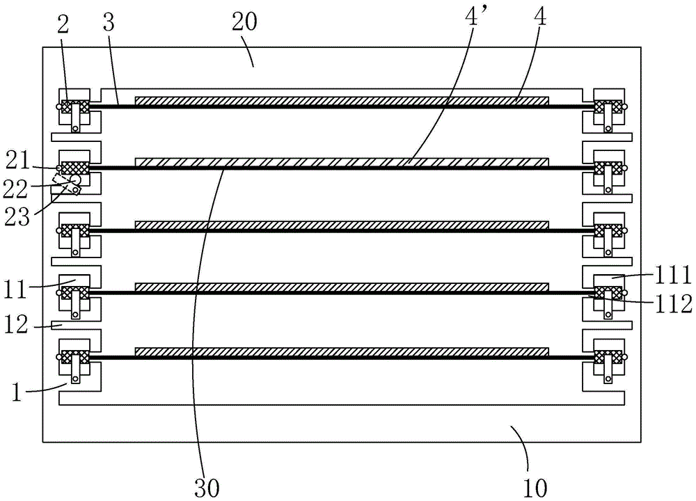 Clamping box for glass substrate storage