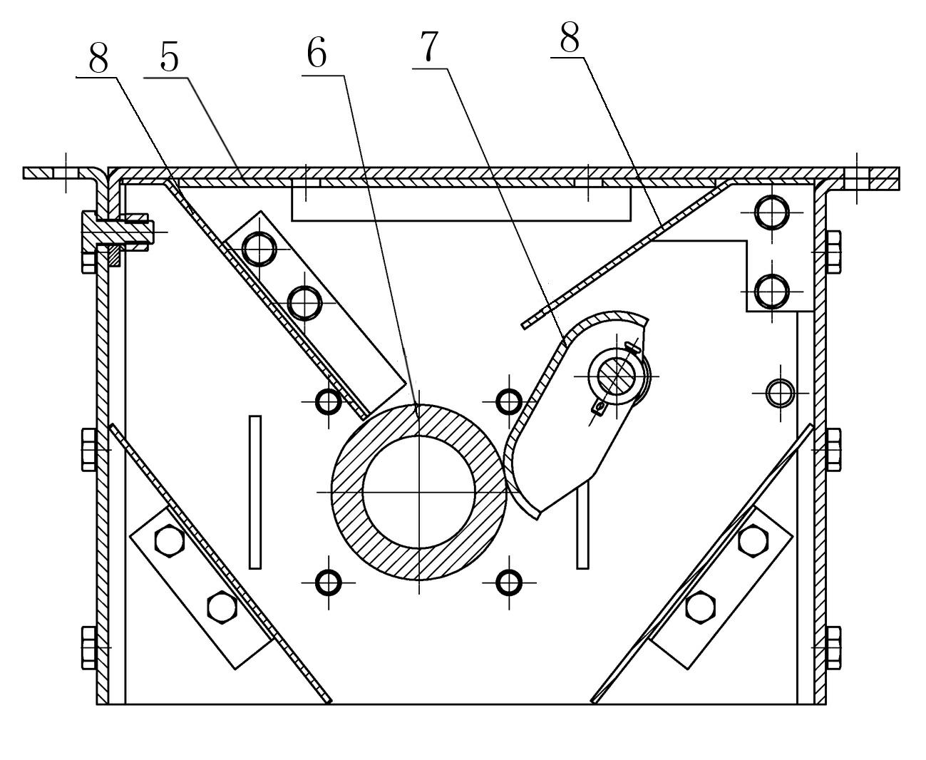 Material dividing and feeding large hopper