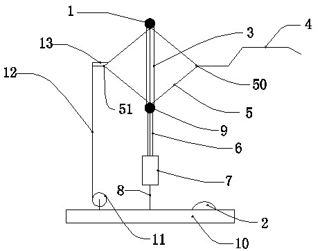 Lifting indoor light emitting diode (LED) illumination device