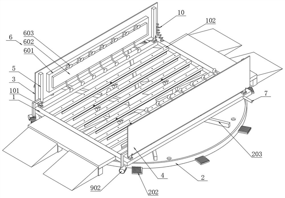 Vehicle body cleaning frame for building construction