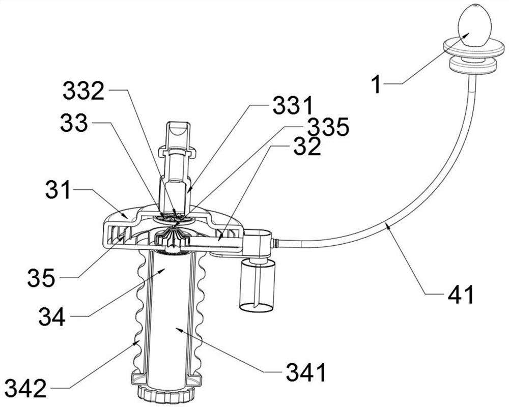 Medicine suction device for pediatric asthma treatment