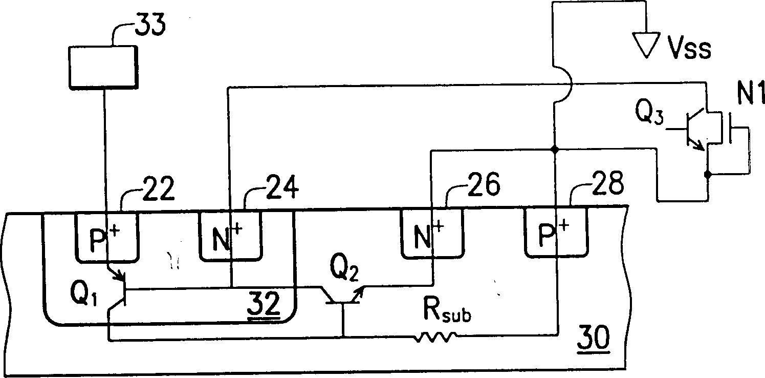 Electrostatic discharge protective circuit having high trigger current