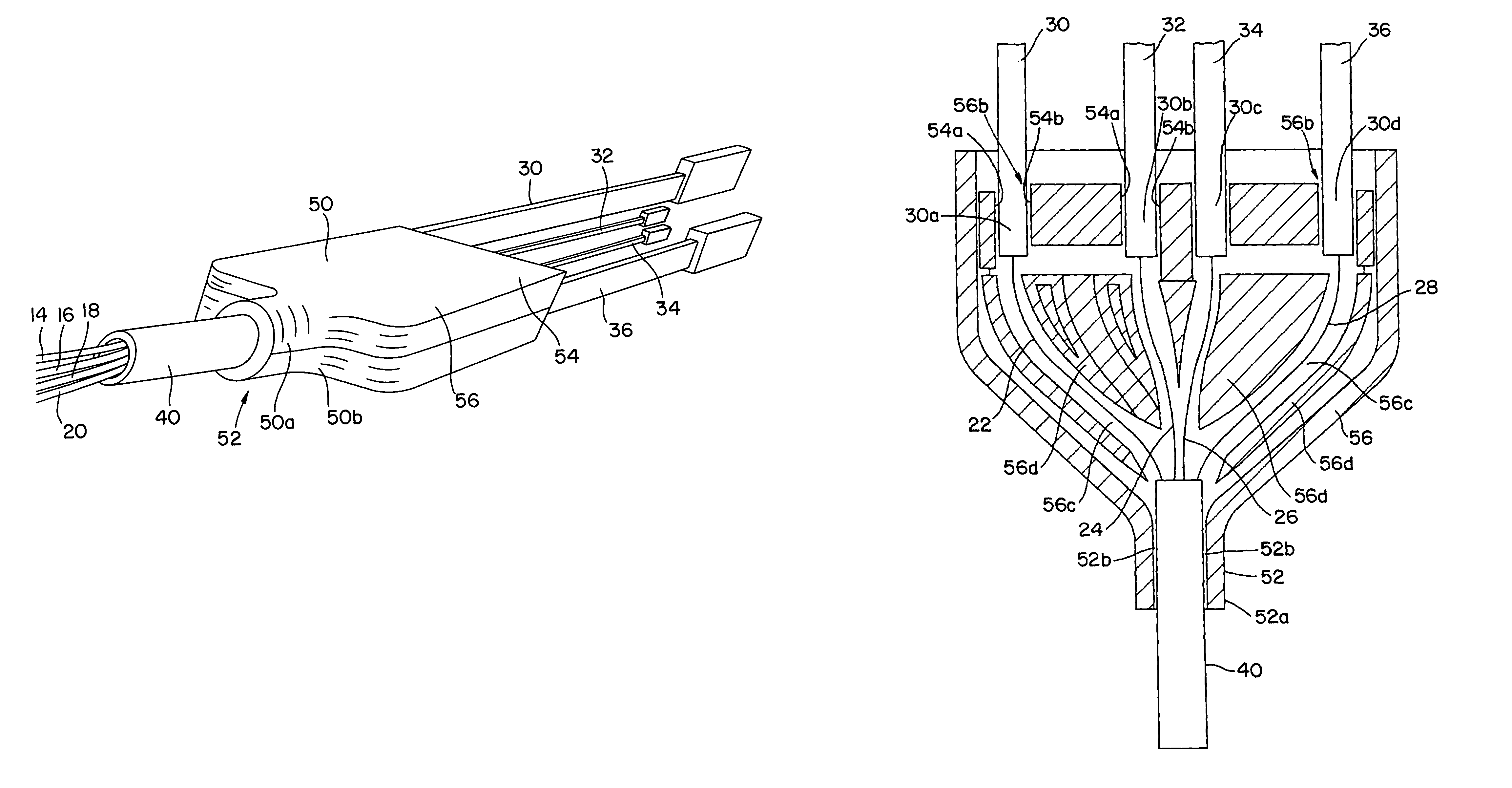 Strain relief unit for fiber shuffling device